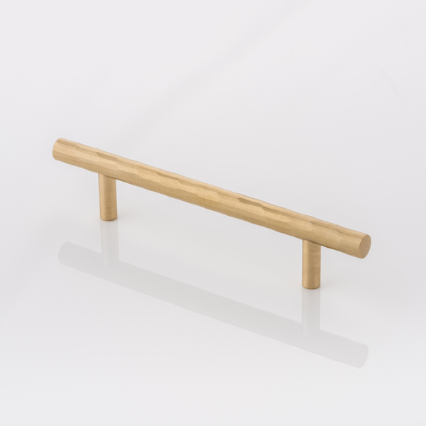 Rolled & Hammered solid brass cabinet handle
