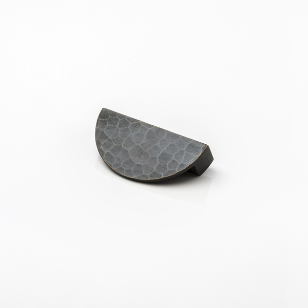 Hammered semi circular cabinet handle 
