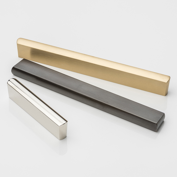 Wedge solid brass cabinet handle