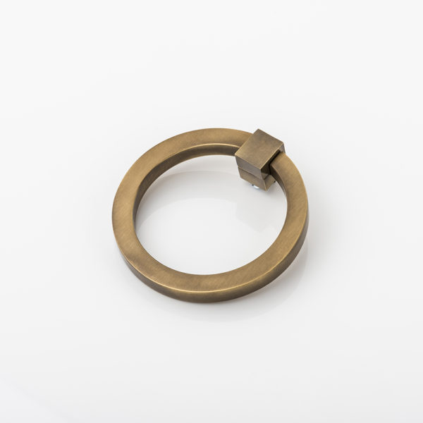 Cheval solid brass swing cabinet pull - dia: 50mm, proj: 16mm