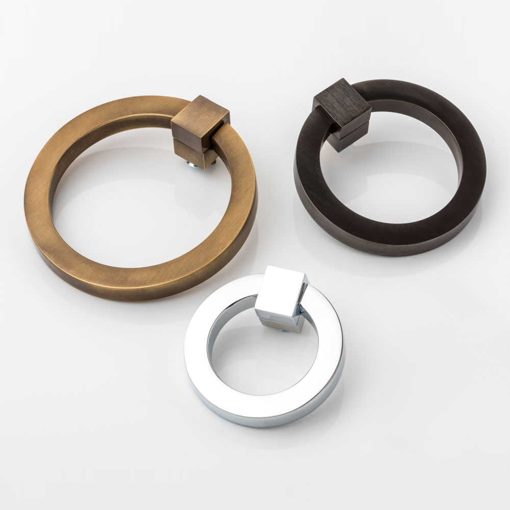 Cheval solid brass swing cabinet pull