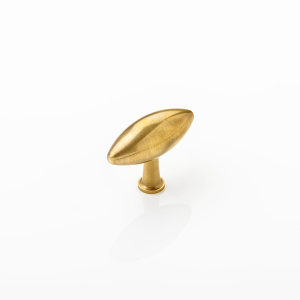 Dawson solid brass cabinet pull - L: 52mm W: 21mm, proj: 41mm