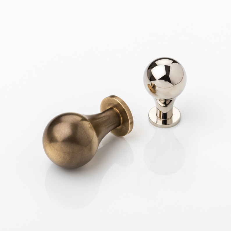 Roland solid brass cabinet pull