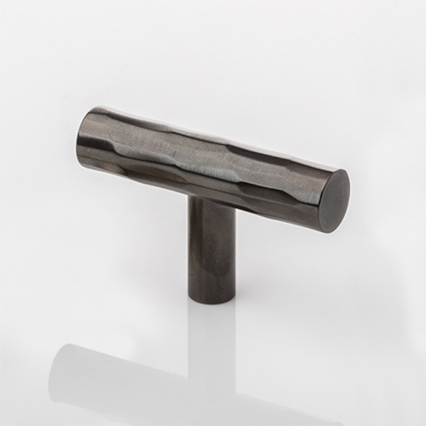 Rolled & Hammered solid brass cabinet pull