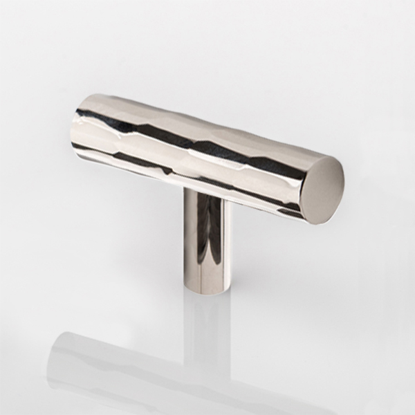 Rolled & Hammered solid brass cabinet pull