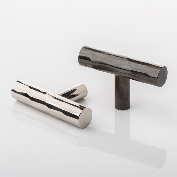 Rolled & Hammered solid brass cabinet pull 