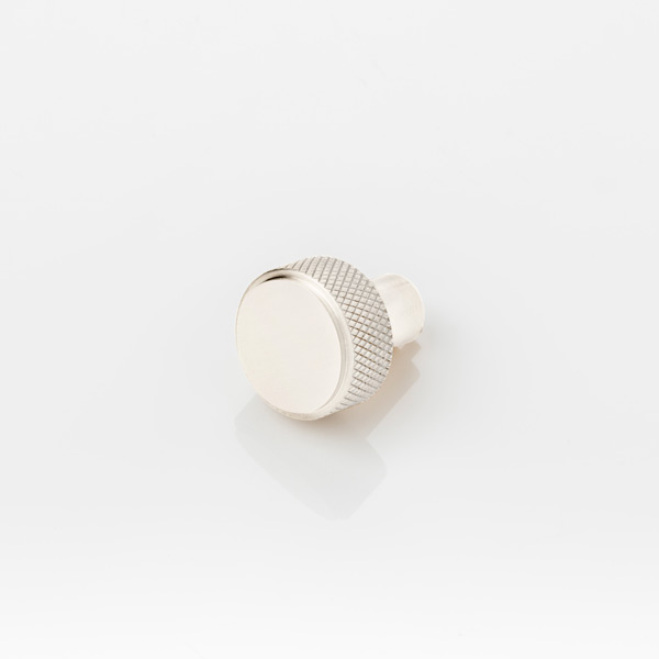 Montgomery solid brass cabinet pull with diamond knurl - dia: 25mm, proj: 28mm