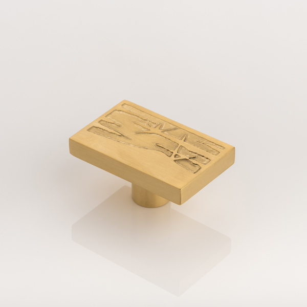 Acid Etched solid brass cabinet pull