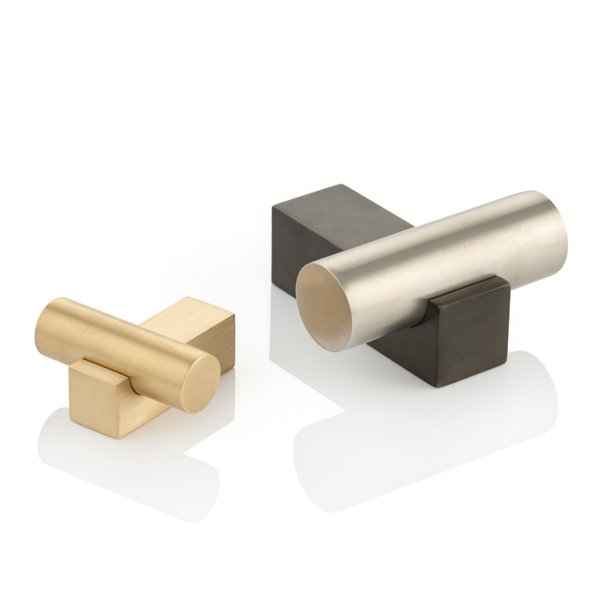 KH Intersect solid brass cabinet pull