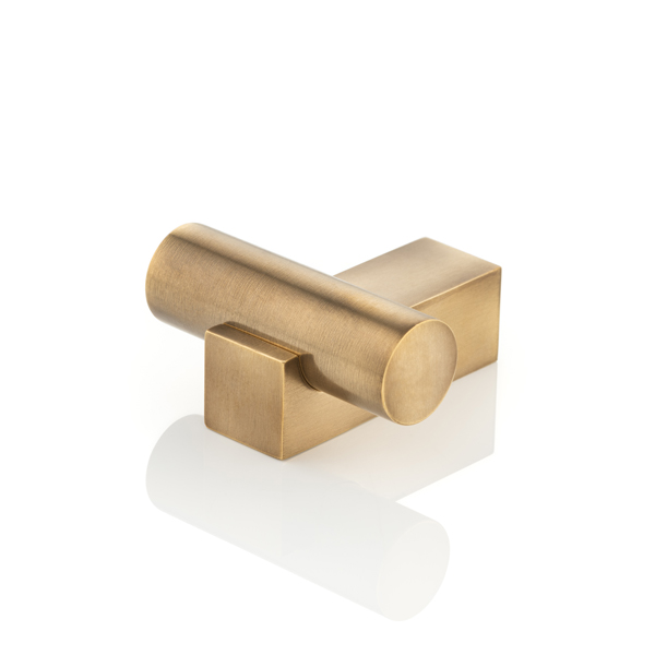 KH Intersect solid brass cabinet pull