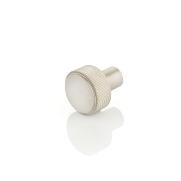 Montgomery solid brass cabinet pull with linear knurl