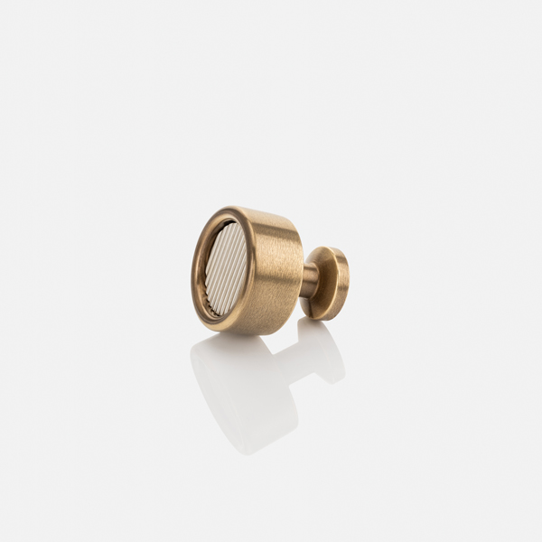 Mount solid brass round cabinet pull