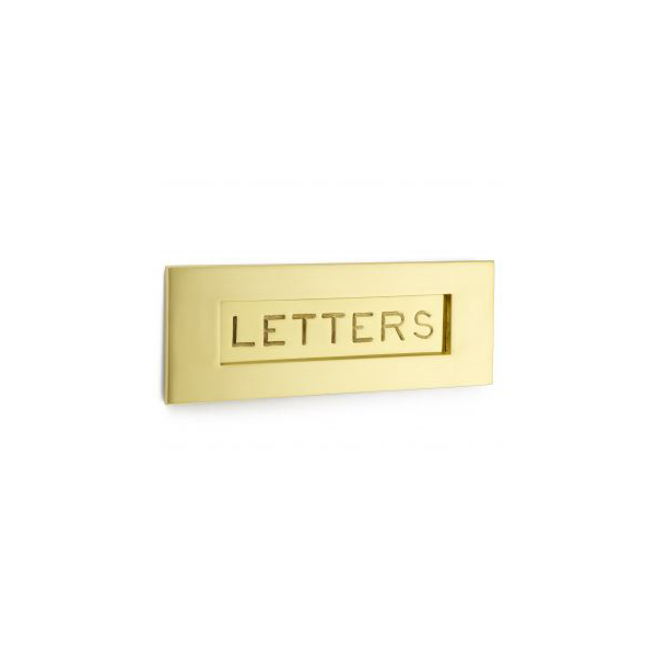 Letter Plate with Engraved Letters 305x112mm overall 215x50mm aperture