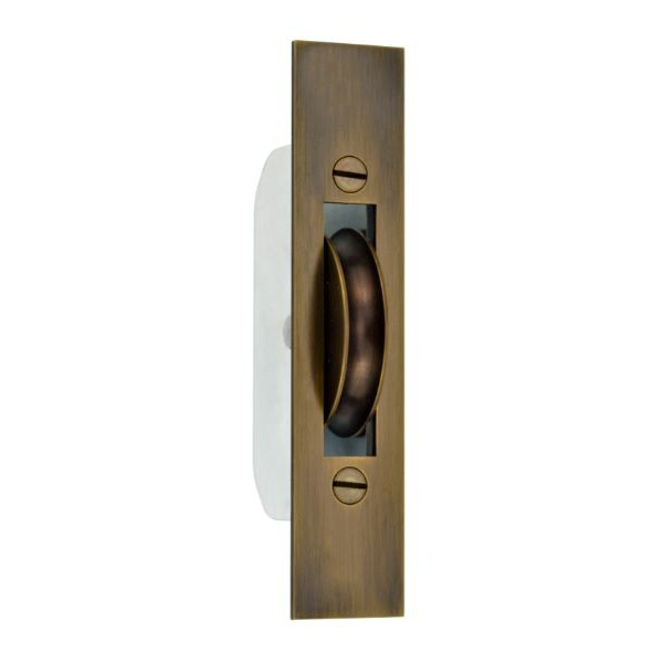 Sash Pulley - Square Edge Face Plate