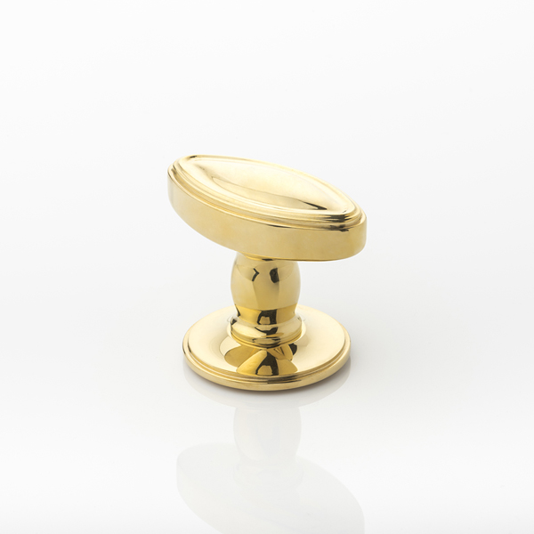 Tewkesbury solid brass door knob with traditional rose