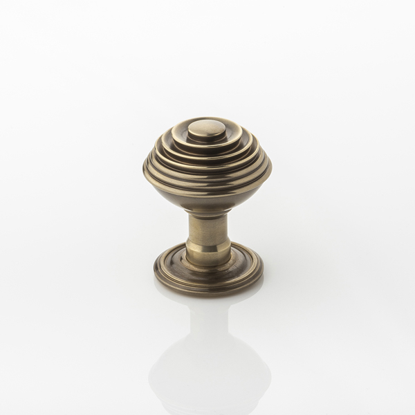 Franklin solid brass door knob with ornate rose