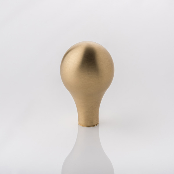 Roland solid brass door knob with roseless rose
