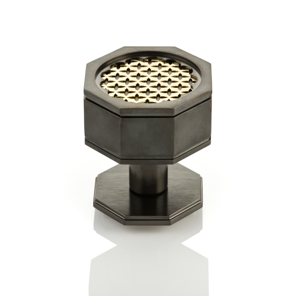 Fitzherbert Solid Brass Door Knob with octagonal rose