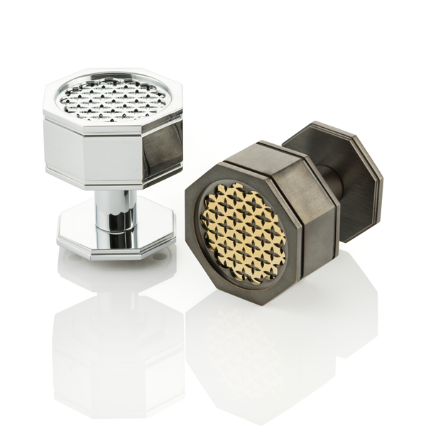 Fitzherbert Solid Brass Door Knob with octagonal rose