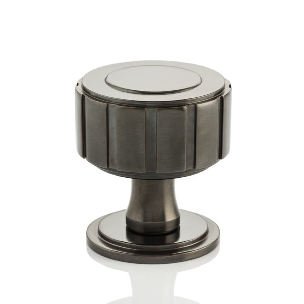 Boyle solid brass door knob with round stepped rose