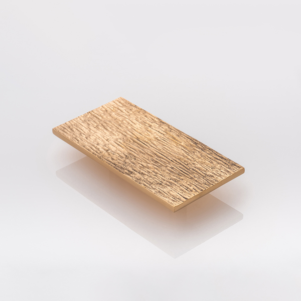 Molten texture solid bronze door pull