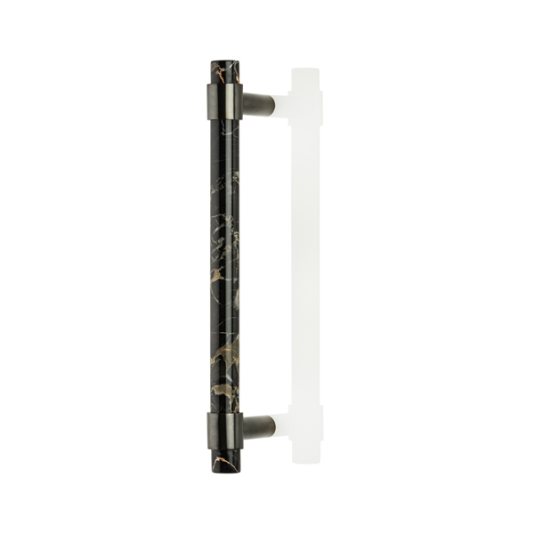 Collett solid brass & marble door pull