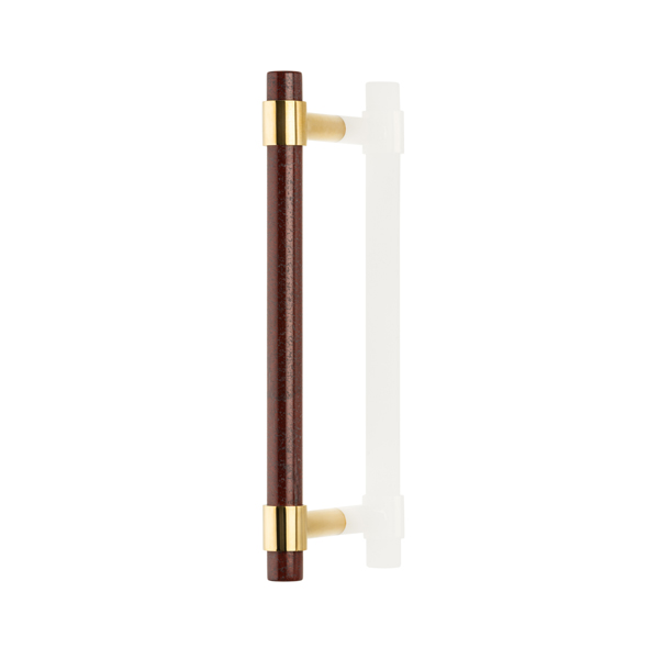 Collett solid brass & marble door pull