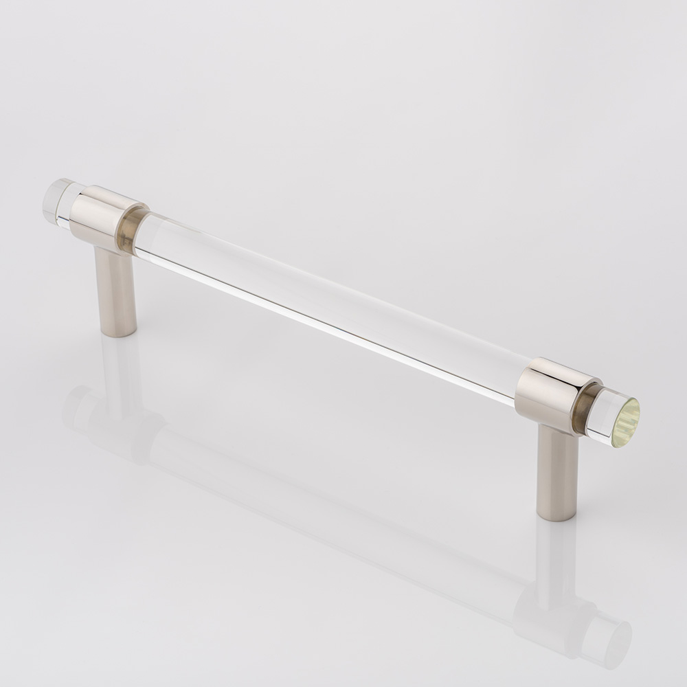 Collett solid brass & glass door pull