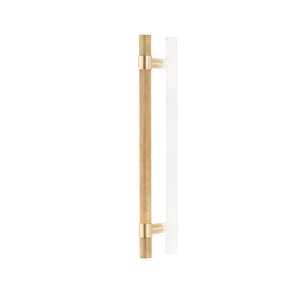 Montgomery solid brass door pull with diamond knurl