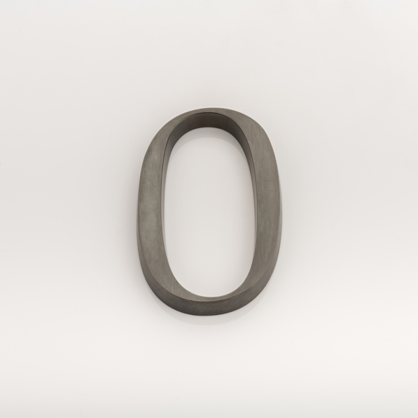 Solid brass numeral (0)