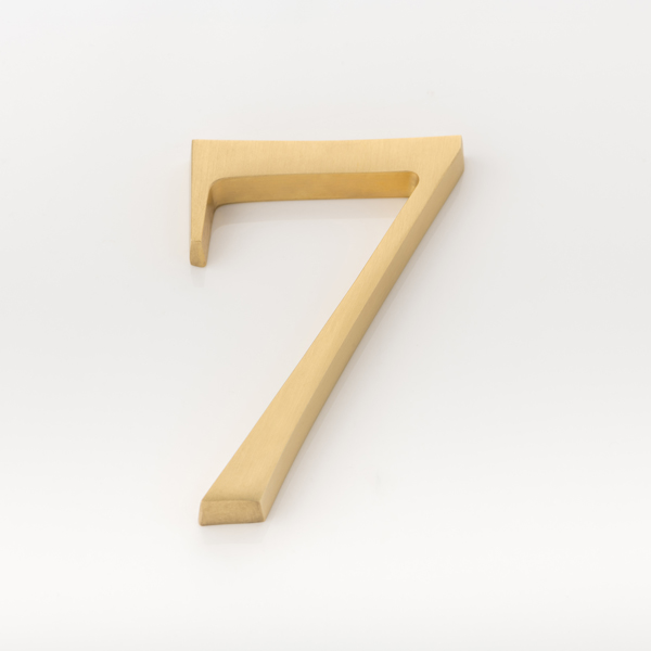 Solid brass numeral (7)