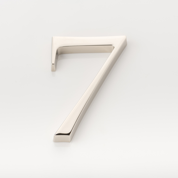 Solid brass numeral (7)