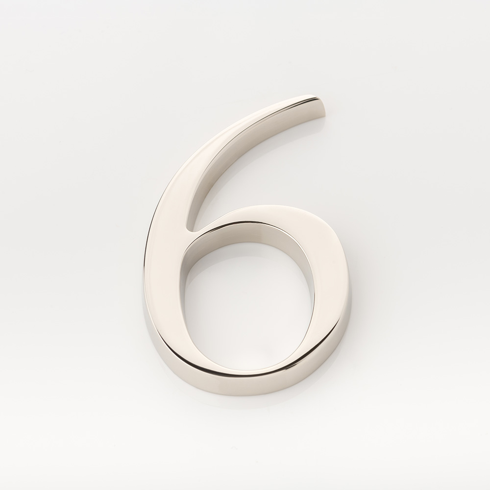 Solid brass numeral (9) 