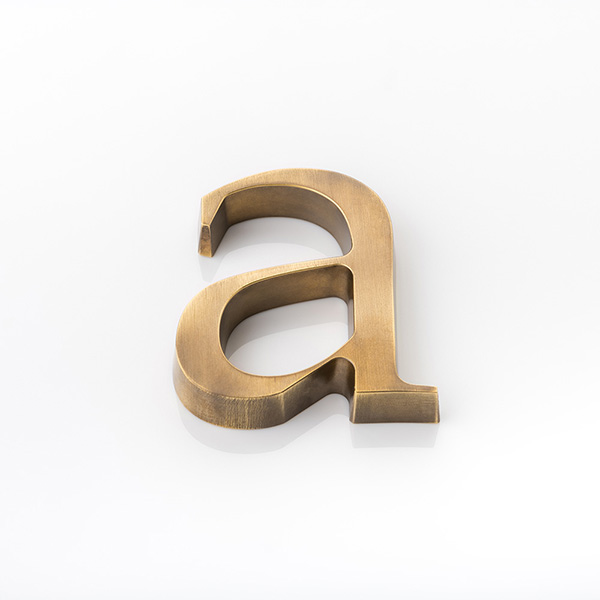 Solid brass door letter (a)