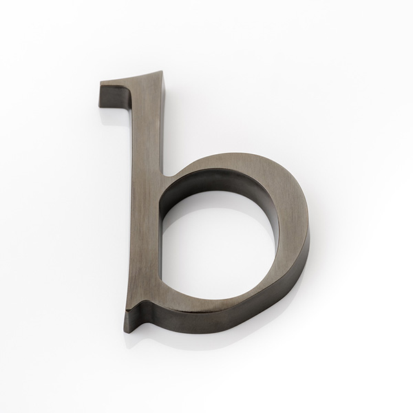 Solid brass door letter (b)