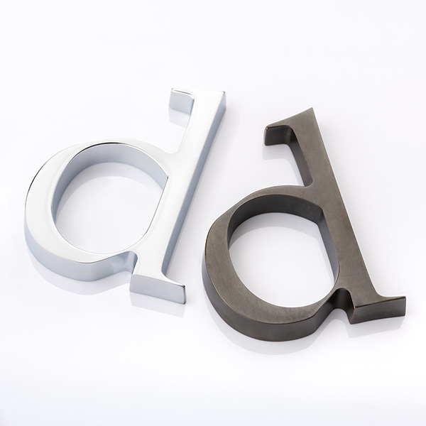 Solid brass door letter (d)