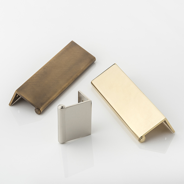 Bartlett solid brass small round edge pull