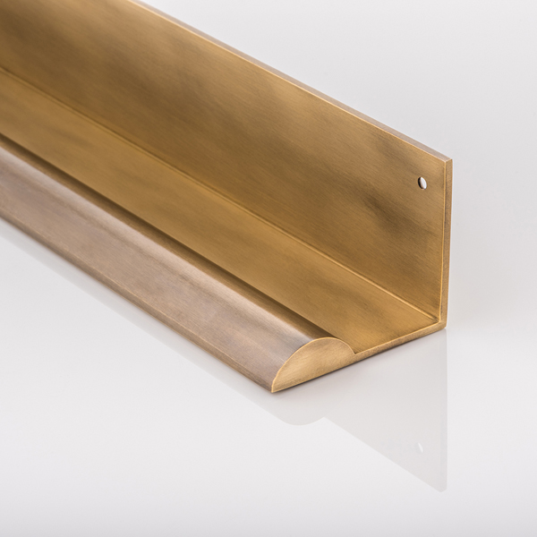 Moon solid brass large edge pull handle 