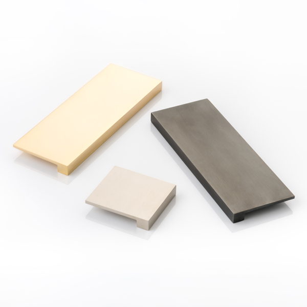 Cube solid brass medium edge pull with concealed fixing