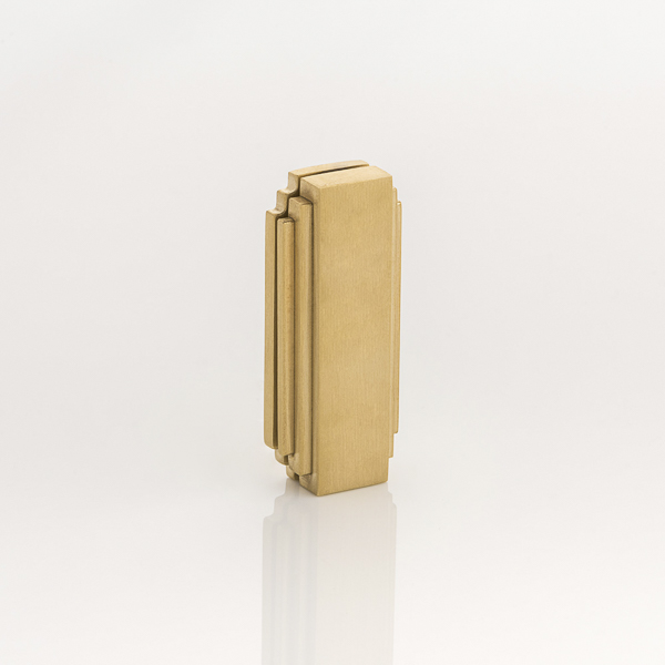 Solid brass keyhole profile swing deco escutcheon