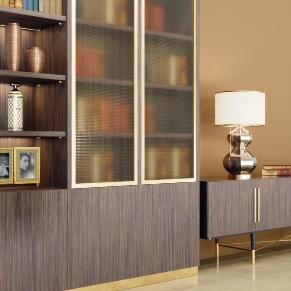 Switch shelf support with leather pad