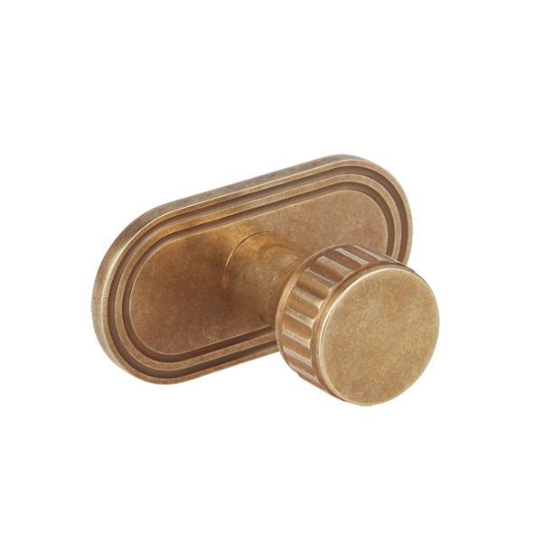 Barwick Ridged Collection - Barwick Ridged cabinet knob 45mm with backplate