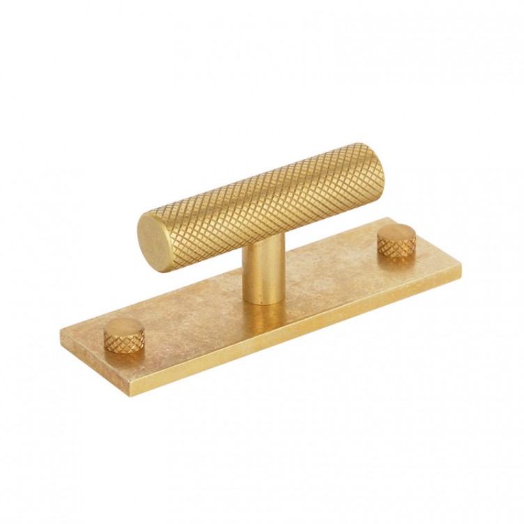 MIX1 Diamond Knurl Collection - MIX1 Diamond T-Bar handle 65mm, backplate 101mm L