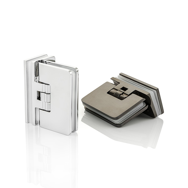 Solid brass glass shower door hinge glass to right angle glass