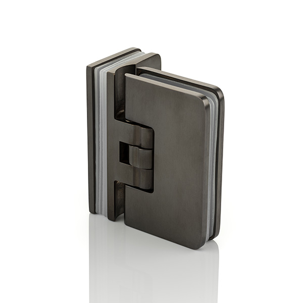 Solid brass glass shower door hinge glass to right angle glass