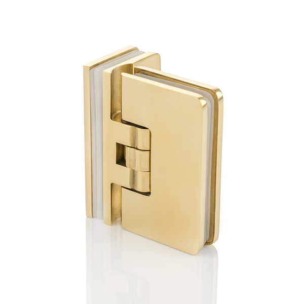 Solid brass glass shower door hinge glass to right angle glass