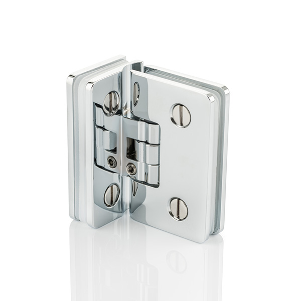 Solid brass glass shower door hinge glass to right angle glass