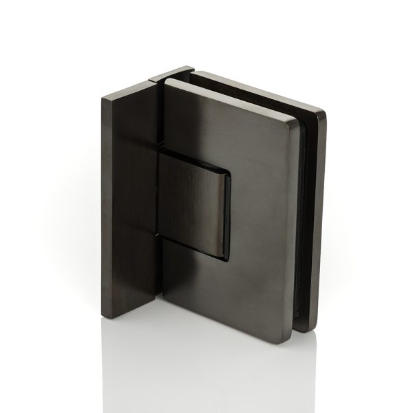 Solid brass glass shower door hinge single flange glass to wall