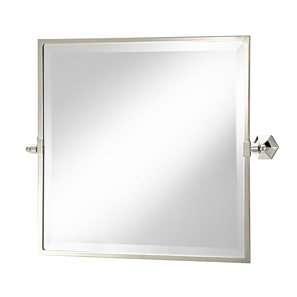 Square Tilting Bathroom Mirror With, Pivot Mirror Hardware Chrome