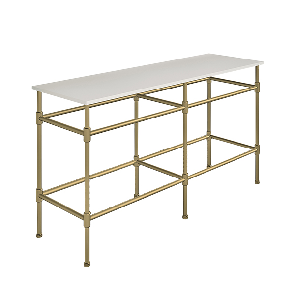 Contemporary 6 leg double freestanding basin stand for benchtop. Stepped feet. W1500 x D480 x H880